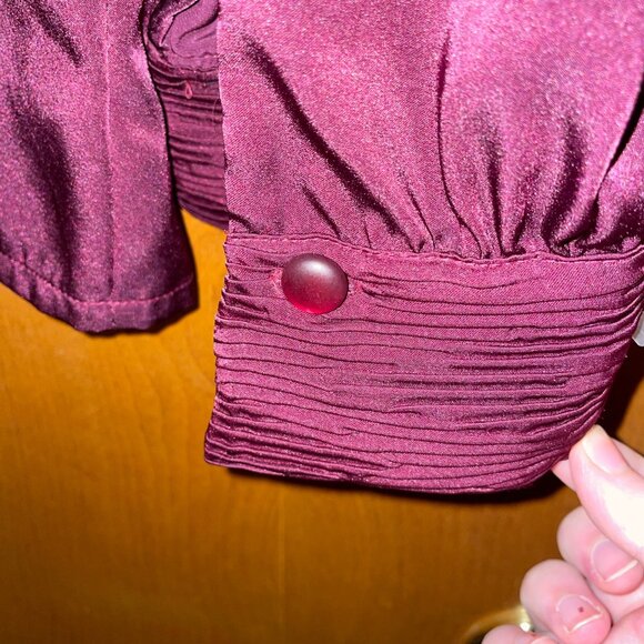Pendleton Womens Plum Long Sleeve Blouse Size 12 - Picture 6 of 6